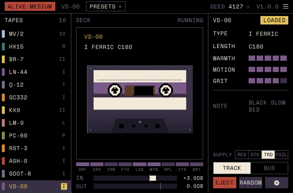 Alive:Medium's interface.