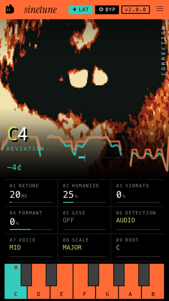 sineTune's interface.